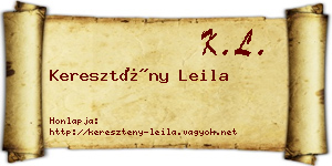 Keresztény Leila névjegykártya