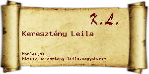 Keresztény Leila névjegykártya